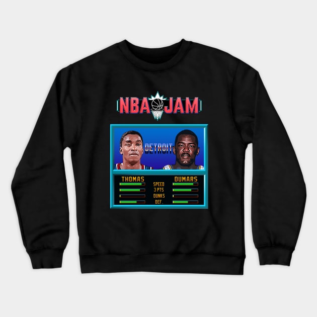 NBA JAM - CLASSIC - THE BEST DUO's EDITION_Joe&Isiah Crewneck Sweatshirt by Buff Geeks Art